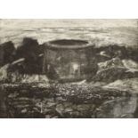 Fred Cuming RA, British b.1930- Martello Tower; etching with aquatint, signed and inscribed in