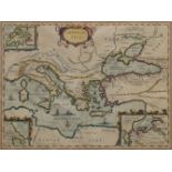 Johannes Janssonius, Dutch 1588-1664- Aragonau Tica, map of the voyage of the Argonaut, circa