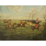 R. Wilson, British School late 18th/19th century- Hunting scene; oil on canvas, signed, 43.5x53.