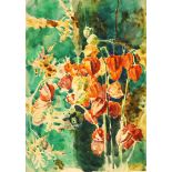 Frances Edward James, British 1849-1920- Study of a Chinese Lantern plant; watercolour, signed in
