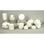 A Rosenthal Studio Line porcelain part tea and dinner service, of recent design, with silver line