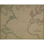 George Philip & Sons, British mid 19th century- Chart of the Atlantic Ocean, Southern Hemisphere