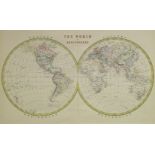 Alexander Keith Johnston FRSE FRGS FGS FEGS LLD, British 1804-1871- The World in Hemispheres 1861, &