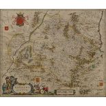 Guiljelmus Blaeu, Dutch 1600-1699- Navarra Regnum & Arragonia Regnum, maps of regions in Spain,