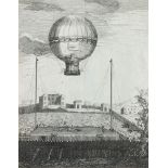 Louis Alexander de Buigne, French fl.1776-1815- Aerostat le Marseillois, after Sellon; etching, 24.