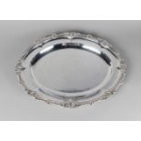 A Victorian silver meat platter, London c.1846, John Samuel Hunt, (Hunt & Roskell Late Storr &