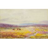 British School, early/mid 20th century- September, Dartmoor, initialled JB, 17x26.7 cm