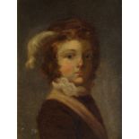 Follower of Jean-Honore Fragonard, French 1732-1806- Portrait of a boy, quarter-length; oil on