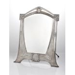 WMF, a Secessionist Style, German silvered-metal table mirrorCirca 1910, Stamped maker's marks,