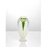 Ludwig Sutterlin (1865-1917), a cased opalescent and enamelled glass vase made by Fritz HeckertCirca