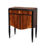 Sue et Mare Attributed, a French Art Deco Walnut, Ebonised and Marquetry cabinetCirca 1930With