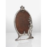WMF, a German silver plated metal mirror/photograph frame with metal easel support Circa 1910,
