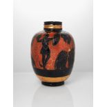 Charles Catteau (1800-1966), a Boch Freres Keramis Persee et les Gorgones ceramic vase c. 1936,