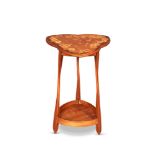 Louis Majorelle (1859-1926), an Art Nouveau marquetry two-tier occasional tableCirca 1900, signed on