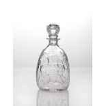 A Royal Brierly Commemorative cut glass decanter and stopper1937, Stencil mark Royal Brierly