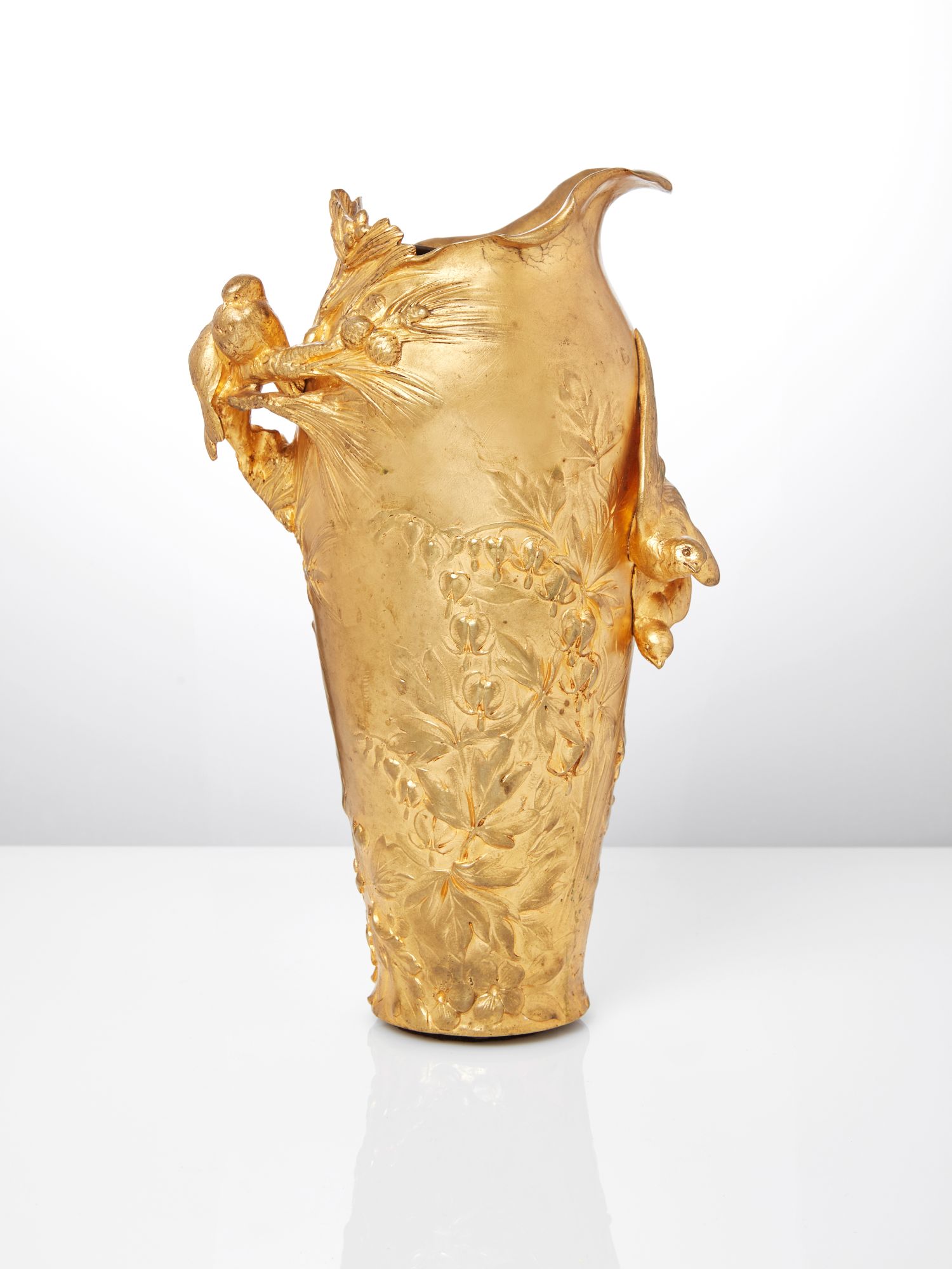 A Frederic Debon, a gilt bronze vaseCirca 1890, signed F. Debon and Susse Fres edit, impressed Susse