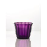 Attributed to Wiener Werkstätte, an amethyst glass vase Circa 1916, faint partial markFaceted fluted