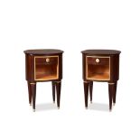 Jean-Marie Rothschild (1902-1998), a pair of French macassar ebony bedside cabinetsCirca 1945 Each