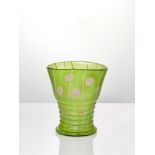 Loetz, a ‘Streifen Und Flecken’ iridescent glass vaseCirca 1900Green body with circular foot and