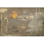 Mary Potter, British 1900-1981- Nocturne; oil on board, signed with initials, 51.5x76.5cm, (ARR)