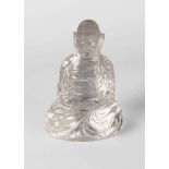 A Chinese rock crystal carving of Amitayus, early 20th century, seated in dhyanasana and with