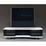 Bang & Olufsen BeoVision 11 46 television, on contemporary white and glazed television stand,