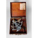 A US Navy BU NAV Mark II chromed sextant manufactured by David White Co. Milwaukee, Wisconsin,