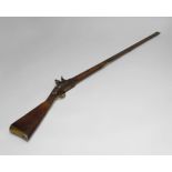 A 10 bore single barrelled flintlock sporting gun, signed to the plate G. Ward, late 18th/early 19th