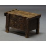 An African hardwood rectangular box, 18th/19th century, 34cm x 54cm