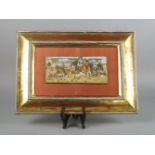 An Indian miniature painting of a procession, 20th century, with a Maharaja riding an elephant