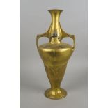 An Orivit Art Nouveau gilt pewter vase, attributed to Friedrich Adlerlate, 19th/early 20th