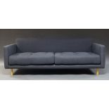 Matthew Hilton a 'Case' three seater grey sofa, 79cm high x 206cm wide x 85cm deep, together with