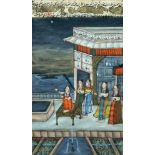 A set of four North Indian manuscript paintings, late 20th/early 21st century, depicting scenes of a