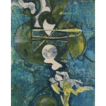 Matti Basis, Israeli b.1933- Untitled composition; etching in colours, signed, inscribed Artists