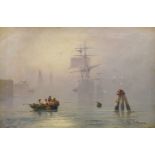 Van Hoffman, Dutch School, late 19th/early 20th century- Morning Haze, Scheveningen; oil on