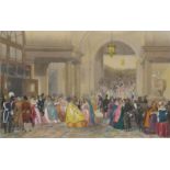 Frederick Augustus Heath, British 1810-1878- Sortie de L'Opera, after Lami; lithograph with hand-