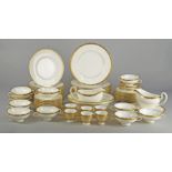 A Minton porcelain part dinner service, Winchester pattern, to comprise twelve dinner plates,