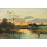 Polish School, early 20th century- Wooded river landscapes (a pair); oil on canvas, one signed