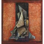 Francis Bott, German 1904-1998- “Composition”; mixed media on Japon paper, signed and dated 74 in