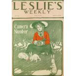 Harry A Linnell, American b.1873- Cover to Leslie's Weekly; offset lithograph in colours, mounted,