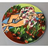 Elvira Bach, German b.1951- Untitled, 1993; multiple, transfer printed glazed porcelain plate,