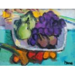 Archie Forrest, Scottish b.1950- Melange de Fruit, 2001; oil on canvas, signed, 20.5x25.5cm, (ARR)