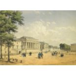 Adolphe J.-Baptiste Bayot, French 1805-1866- Vue du Palais de Justice & Ecole Militaire;