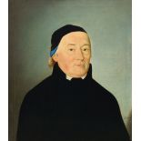 Francis Gottwald, 19th century- Portrait of a cleric, quarter-length turned to the right, oil on