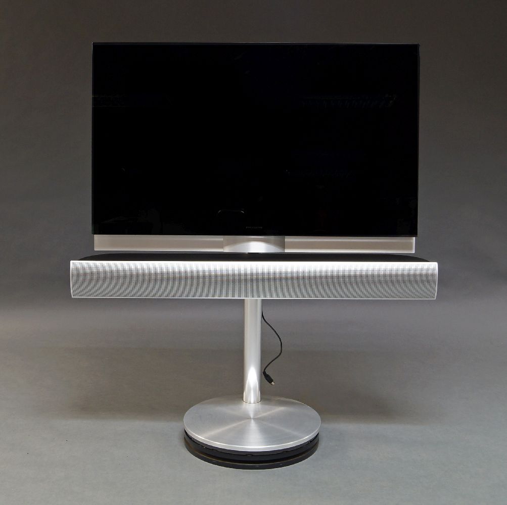 A Bang & Olufsen Beovision 7 lcd television, with soundbar and stand, screen 88cm x 52cm