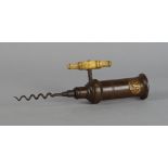 A Dowler Patent Kings pattern corkscrew, 19th century, 27cm extended There is no handle to the