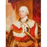 Simon Jacques Rochard, French 1788-1872- A large portrait miniature of Horatio, 2nd Earl of