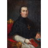 French School, late 17th/early 18th century- Portrait of a cleric, traditionally held to be Cardinal