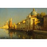 Antoine Bouvard, French 1870-1956- Grand Canal, Venice; oil on canvas, signed, 24.5x33cm (ARR)