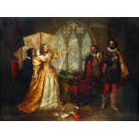 Follower of Achille Devéria, French 1800-1857- Scene from the life of Lady Jane Grey; oil on canvas,